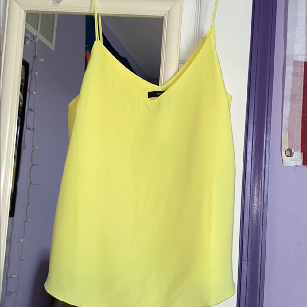Forever 21 Flowy Yellow Tank Top